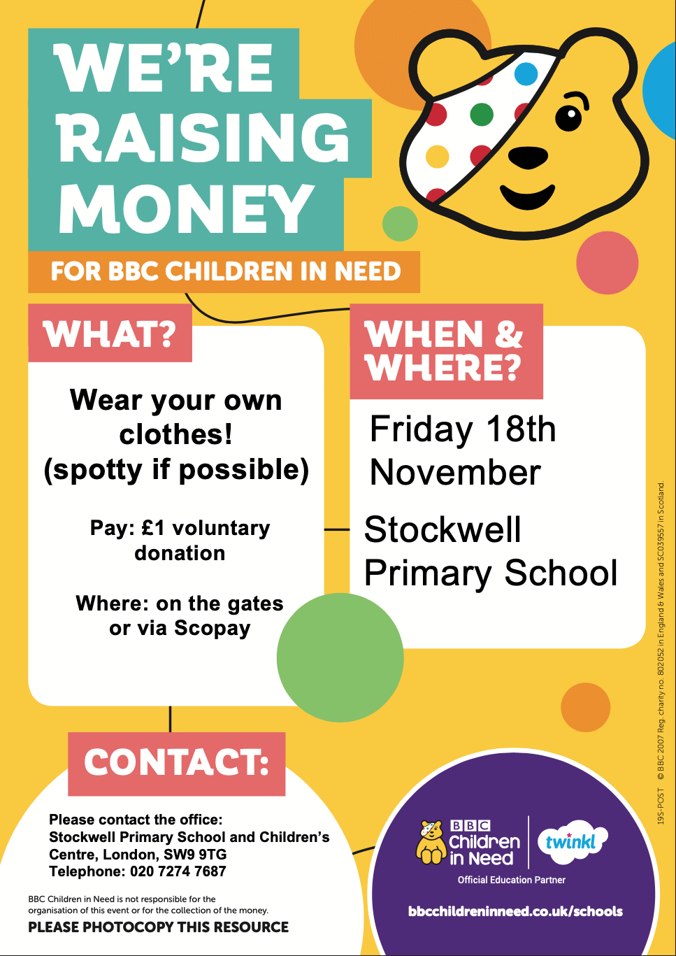 Children In Need 18th November 2022 Stockwell Primary